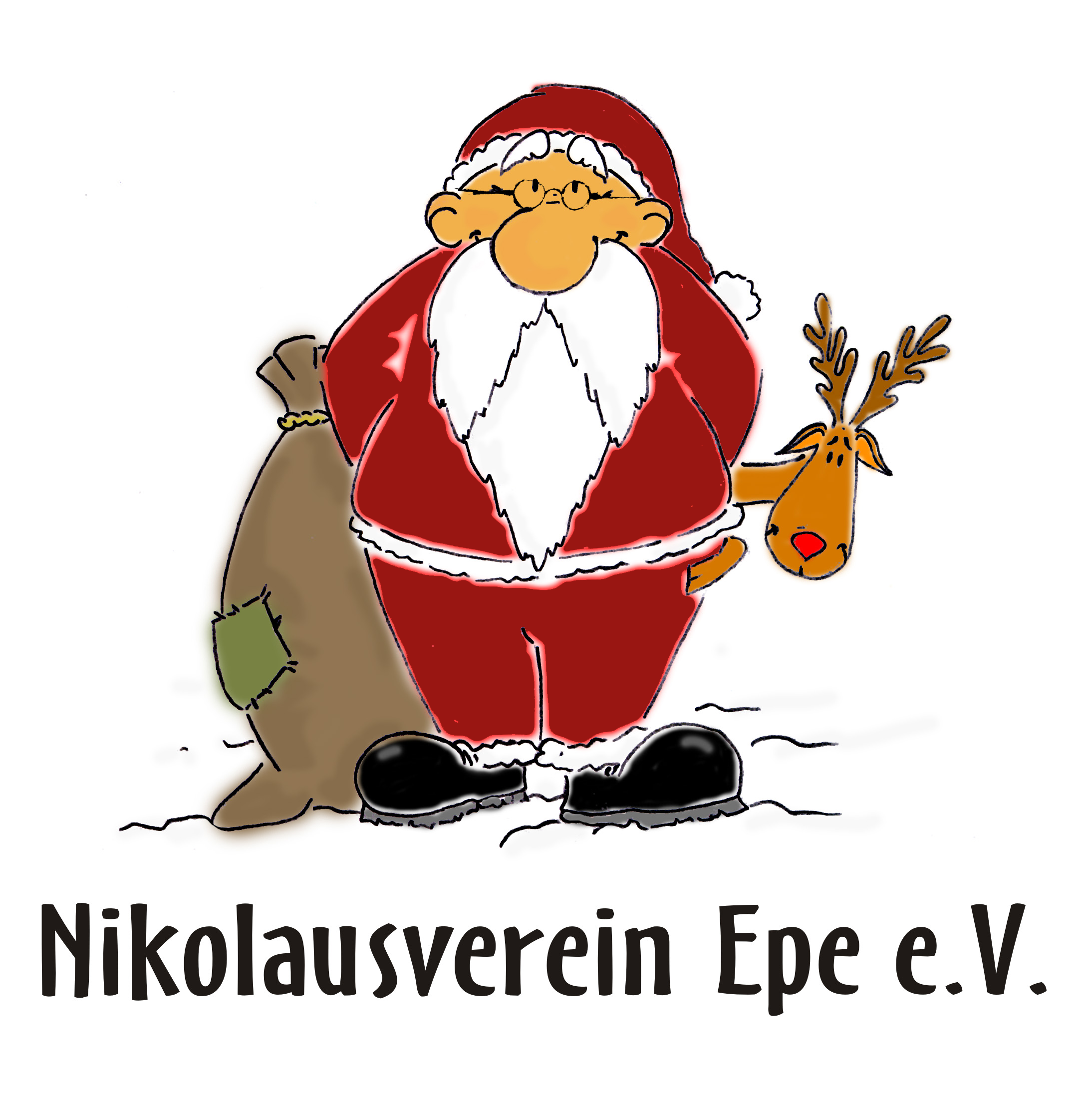 Nikolaus Logo Kaminrot #991612 runde ecken
